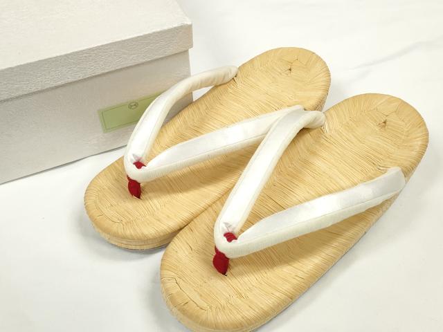 平和屋着物●和装小物 草履 南部畳表 前3枚+後7枚重ね 箱付き 履物 逸品 DZAA12045kh6
