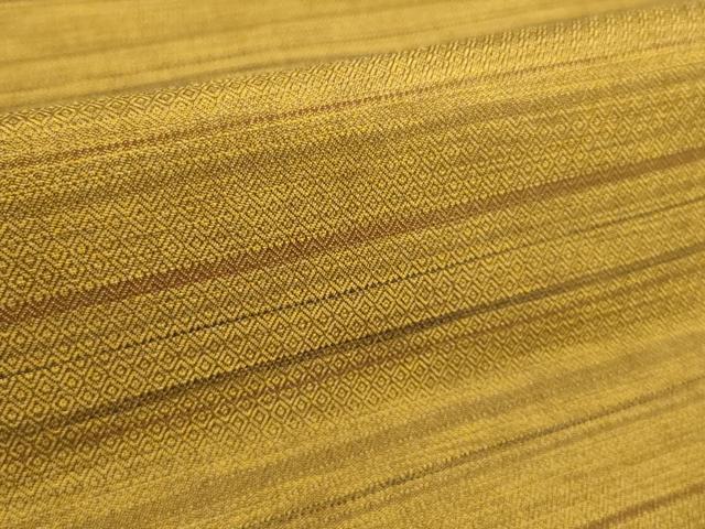 平和屋本店●極上 本場黄八丈 まるまなこ 紬 反物 着尺 リーフレット付き 逸品 未使用 DZAA12050kh6