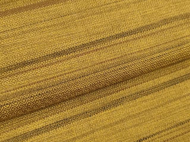 平和屋本店●極上 本場黄八丈 まるまなこ 紬 反物 着尺 リーフレット付き 逸品 未使用 DZAA12050kh6