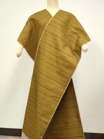 平和屋本店●極上 本場黄八丈 まるまなこ 紬 反物 着尺 リーフレット付き 逸品 未使用 DZAA12050kh6