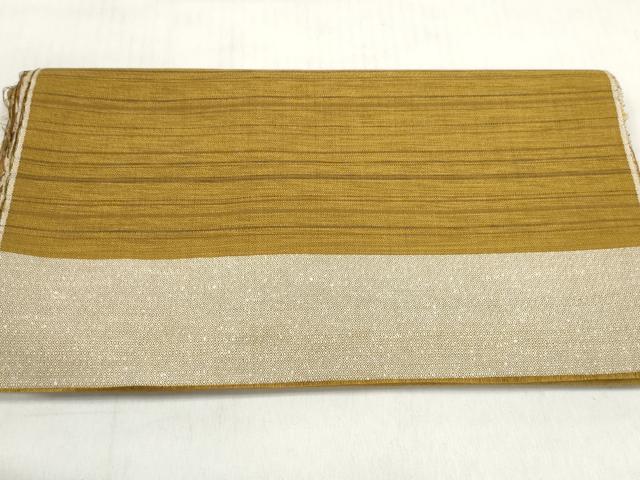 平和屋本店●極上 本場黄八丈 まるまなこ 紬 反物 着尺 リーフレット付き 逸品 未使用 DZAA12050kh6