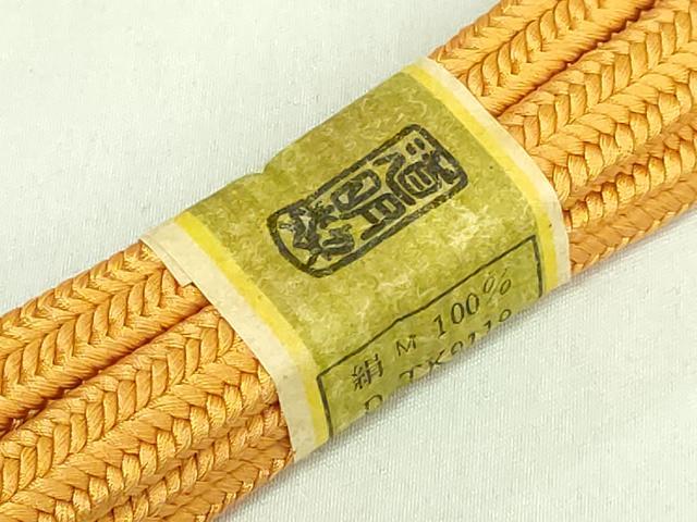 平和屋着物●極上 有職組紐道明 帯締め 冠組 紅鬱金 宮内庁御用 国立博物館御用 東京芸術大学御用 逸品 未使用 DZAA12093kh6