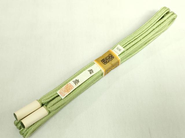 平和屋着物●極上 有職組紐道明 帯締め 冠組 麹塵 宮内庁御用 国立博物館御用 東京芸術大学御用 逸品 未使用 DZAA12098kh6