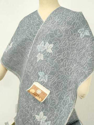 平和屋着物●極上 夏物 本場小千谷ちぢみ 反物 着尺 葉尽くし 証紙付き 麻 逸品 未使用 DZAA12131kh6