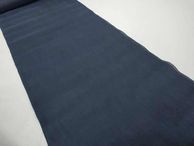 平和屋着物●極上 夏物 本場小千谷ちぢみ 反物 着尺 青褐色 証紙付き 麻 逸品 未使用 DZAA12141kh6