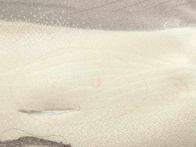 平和屋着物●極上 小紋 反物 着尺 平安継ぎ紙 綾玄社監修 梟 フクロウ 蛍暈し 金彩 逸品 未使用 DZAA12160kh6