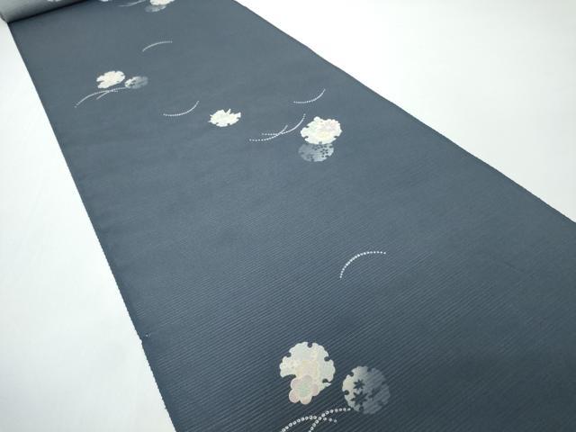 平和屋着物●極上 夏物 小紋 反物 着尺 絽 京友禅 雪輪芝花文 逸品 未使用 DZAA12172kh6