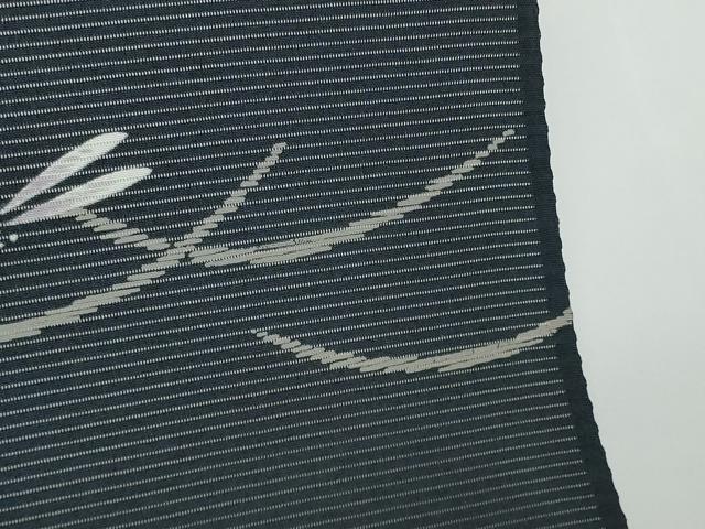 平和屋着物●極上 夏物 小紋 反物 着尺 絽 五泉 蜻蛉芝文 トンボ 黒地 逸品 未使用 DZAA12174kh6