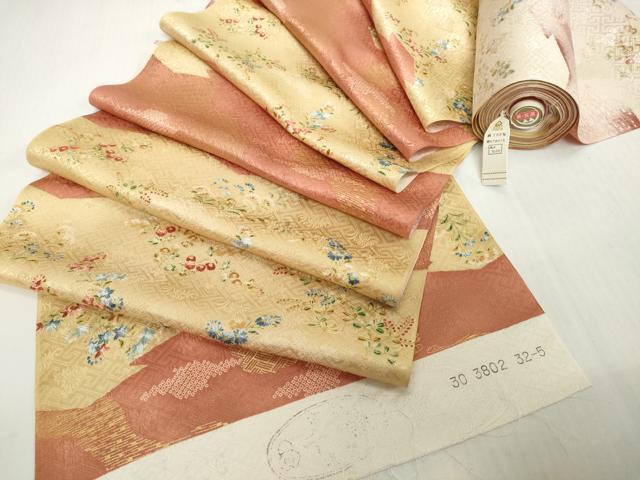 平和屋本店●極上 創業460年・千總 小紋 反物 着尺 草花文 金彩 未使用 逸品 DZAA12200kh6