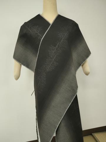 平和屋着物●極上 結城紬 反物 着尺 80亀甲 樹林文 証紙付き 逸品 未使用 DZAA12208kh6