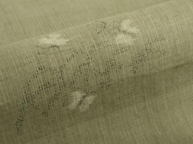 平和屋本店●極上 本場結城紬 重要無形文化財 反物 着尺 100亀甲 飛び亀甲柄 草花 奥順謹製 証紙付 逸品 未使用 DZAA12213kh6