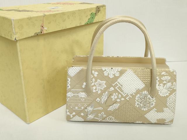 平和屋着物●極上 和装小物 中国三大刺繍 スワトウ刺繍 汕頭刺繍 総刺繍 バッグ 利休バッグ 伊と忠 逸品 未使用 DZAA12245kh6