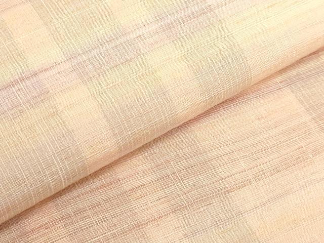 平和屋着物●極上 本場長井紬 反物 着尺 格子 嬉野染織 証紙付き 逸品 未使用 DZAA12279kh6
