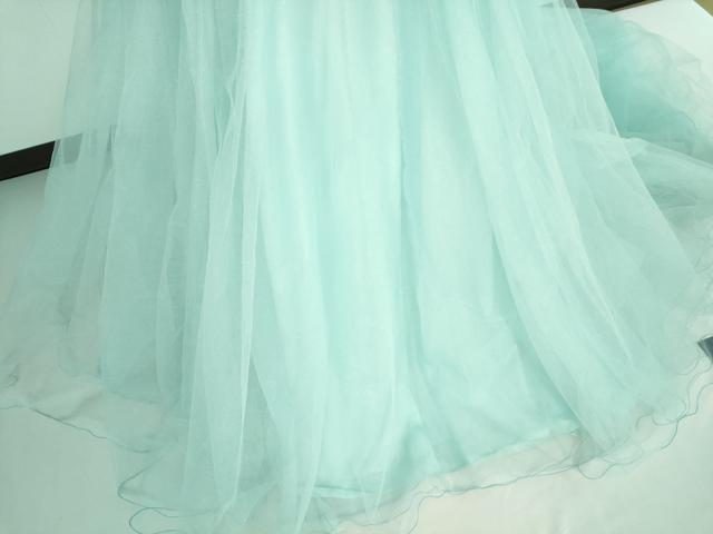 平和屋本店●極上 カラードレス 婚礼 結婚式 披露宴 花嫁 演奏会 発表会 FANCY 刺繍 チュール 水色 逸品 DZAA12295kh6