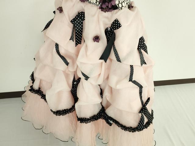 平和屋本店●極上 カラードレス 婚礼 結婚式 披露宴 花嫁 演奏会 発表会 ステージ リボン ビーズ レース 逸品 DZAA12348kh6
