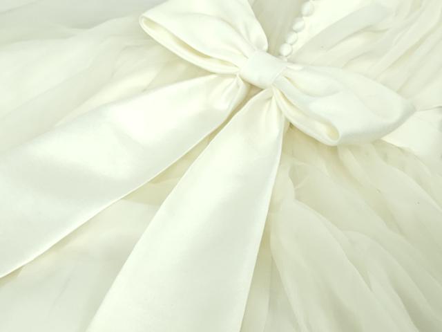 平和屋本店●極上 ドレス 婚礼 結婚式 披露宴 花嫁 演奏会 ステージ チュール レース ビーズ リボン 逸品 DZAA12349kh6