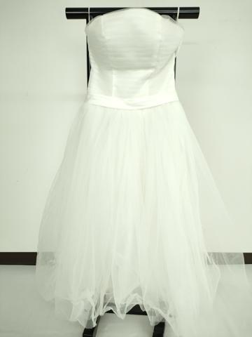 平和屋本店●極上 ドレス 婚礼 結婚式 披露宴 花嫁 演奏会 発表会 ステージ ミニ丈 チュール レース 逸品 DZAA12350kh6