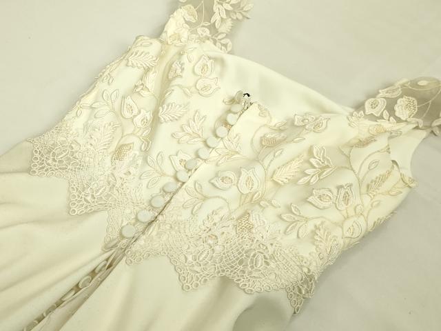 平和屋本店●極上 ウェディングドレス 婚礼 結婚式 披露宴 花嫁 演奏会 発表会 ステージ 刺繍 レース 逸品 DZAA12360kh6