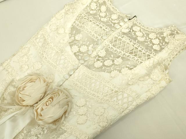 平和屋本店●極上 ウェディングドレス 婚礼 結婚式 披露宴 花嫁 演奏会 発表会 LORETTA レース 刺繍 逸品 DZAA12377kh6