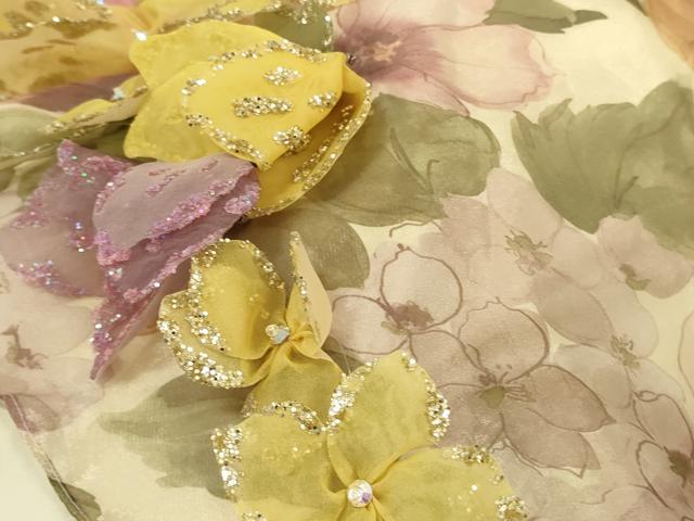 平和屋本店●極上 カラードレス 婚礼 結婚式 披露宴 花嫁 演奏会 発表会 ステージ essai 花柄 逸品 DZAA12382kh6