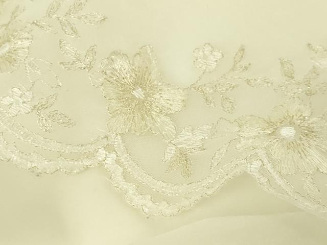 平和屋本店●極上 ウェディングドレス 婚礼 結婚式 披露宴 花嫁 ビーズ レース チュール 刺繍 逸品 DZAA12422kh6
