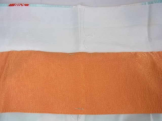 平和屋本店■極上 京都老舗銘店・に志田 小振袖・長襦袢(無双仕立て)セット 絞り雲に蝶 浅葱色地 たとう紙付き 逸品 DZAA1281kh4 - 平和屋
