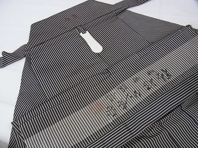 平和屋本店■極上 男性 人間国宝 甲田綏郎 精好仙台平 馬乗袴 縞 逸品 DZAA1426kh4 - 平和屋