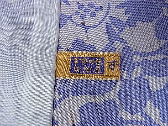 平和屋本店■極上 ぜんまい紬 単衣 切嵌 花唐草文 逸品 DZAA1435kh4 - 平和屋