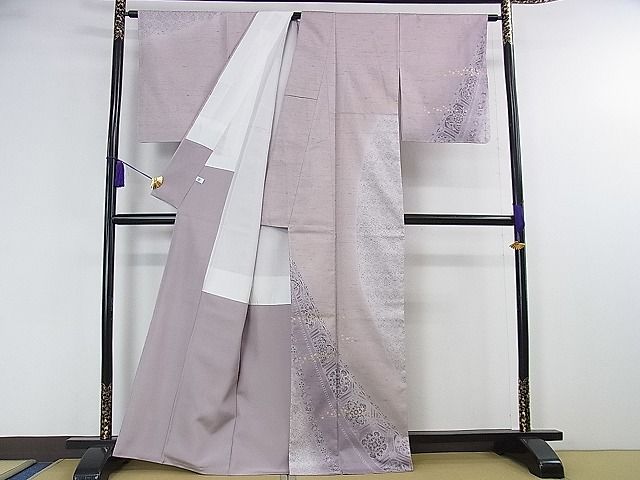 平和屋本店■極上 石川県指定無形文化財 牛首紬 白山工房 手織り 訪問着 飾花文 金彩 逸品 未使用 DZAA1449kh4 - 平和屋