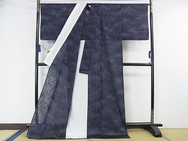平和屋本店■極上 夏物 小紋 唐草紋紗 暈し染め 逸品 DZAA1495kh4 - 平和屋