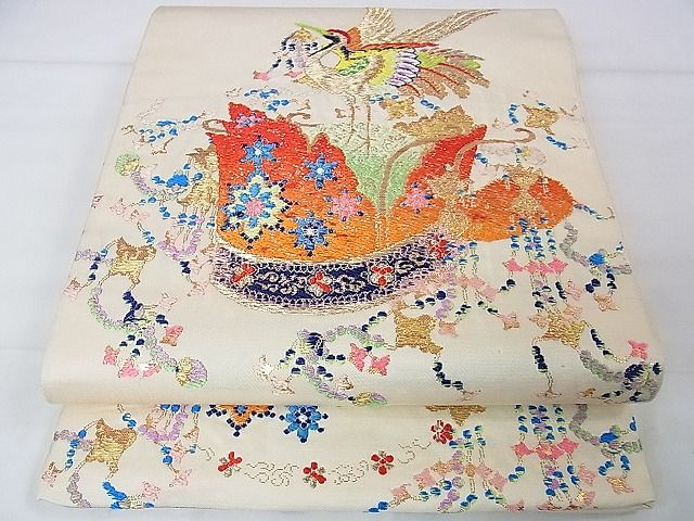 平和屋本店■極上 龍村平蔵製 本袋帯 千代の冠錦 金糸 逸品 DZAA1524kh4 - 平和屋