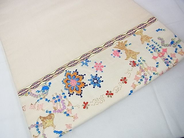 平和屋本店■極上 龍村平蔵製 本袋帯 千代の冠錦 金糸 逸品 DZAA1524kh4 - 平和屋