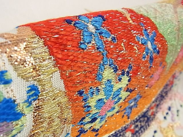 平和屋本店■極上 龍村平蔵製 本袋帯 千代の冠錦 金糸 逸品 DZAA1524kh4 - 平和屋