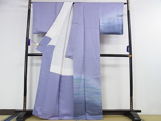 平和屋本店■極上 二代目 久保田一竹 幻の辻が花 訪問着 霞文 暈し染め 金通し地 京都きもの友禅扱い 逸品 未使用 DZAA1669kh4 - 平和屋