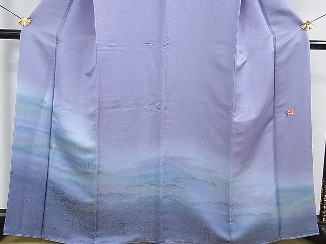 平和屋本店■極上 二代目 久保田一竹 幻の辻が花 訪問着 霞文 暈し染め 金通し地 京都きもの友禅扱い 逸品 未使用 DZAA1669kh4 - 平和屋