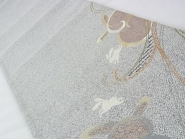 平和屋本店■極上 中国人間国宝 将雪英 中国三大刺繍 相良刺繍 六通柄袋帯 飛兎 金銀糸 逸品 未使用 DZAA1695kh4 - 平和屋