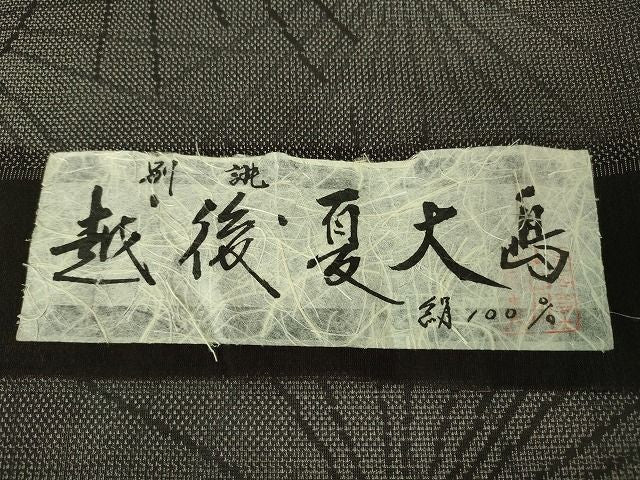 平和屋本店■極上 夏物 越後夏大島物語 伝統工芸士 白川貞夫 十日町白新染織謹製 若松葉 証紙付き 逸品 DZAA1762kh4 - 平和屋