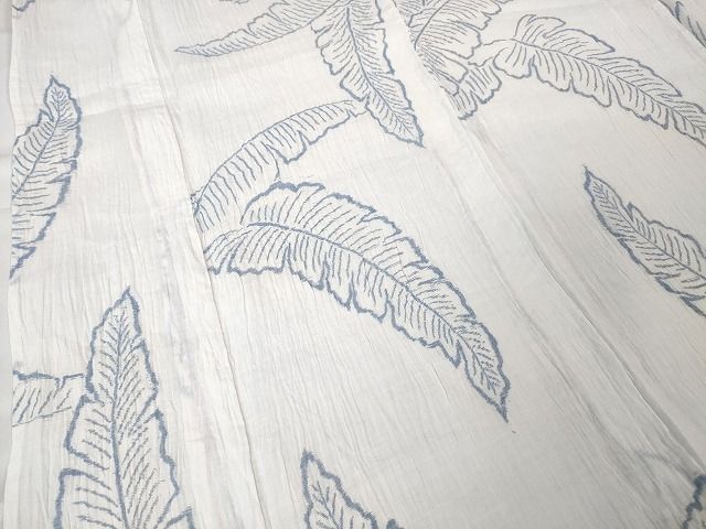 平和屋本店■極上 夏物 小千谷ちぢみ 麻 芭蕉柄 逸品 DZAA1774kh4 - 平和屋