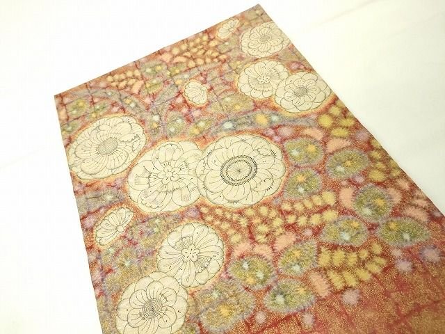 平和屋本店■極上 初代 久保田一竹 幻の辻が花 太鼓柄袋帯 金通し地 逸品 DZAA1793kh4 - 平和屋