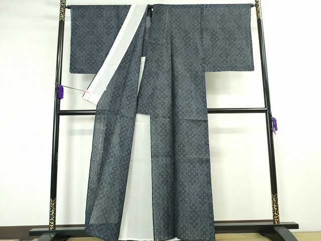 平和屋本店■極上 夏物 重要無形文化財 本場宮古上布 苧麻 吉祥文 小大丸 たとう紙付き 逸品 未使用 DZAA1831kh4 - 平和屋