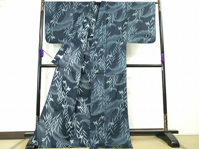 平和屋本店■極上 夏物 撫松庵 浴衣 綿紅梅 枝垂れ柳 飛鳥文 綿 逸品 DZAA1922kh4 - 平和屋