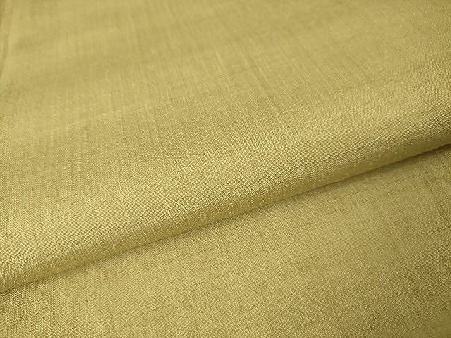 平和屋本店■極上 本場結城紬 重要無形文化財 色無地 枯色 証紙・鑑定証付き 逸品 DZAA1947kh4 - 平和屋