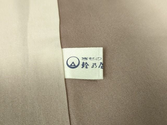 平和屋本店■極上 人間国宝 福田喜三郎 訪問着 紬地 刺繍 枝葉文 金糸 鈴乃屋扱い 逸品 DZAA1949kh4 - 平和屋