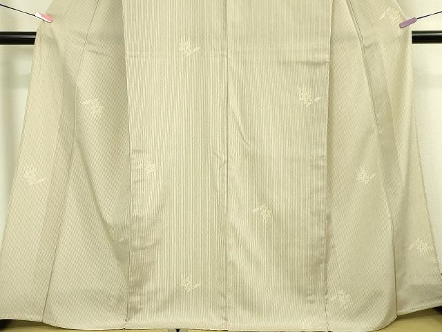 平和屋本店■極上 本塩沢 単衣 草花文 白新染織 証紙付き 逸品 DZAA1951kh4 - 平和屋