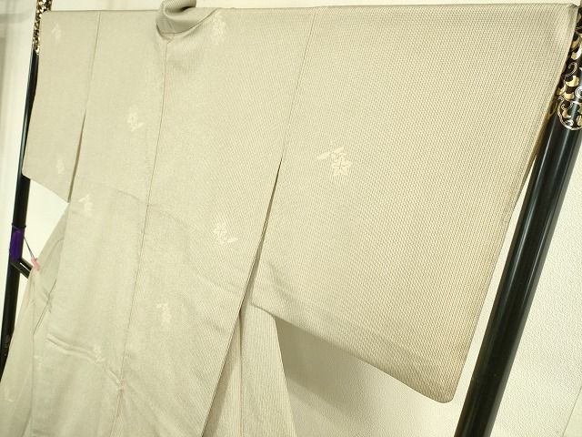 平和屋本店■極上 本塩沢 単衣 草花文 白新染織 証紙付き 逸品 DZAA1951kh4 - 平和屋