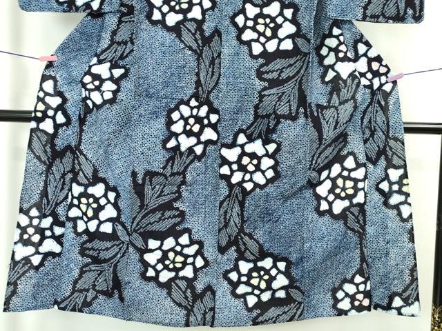 平和屋本店■極上 夏物 浴衣 有松鳴海絞り 草花文 綿 逸品 DZAA20004kh5