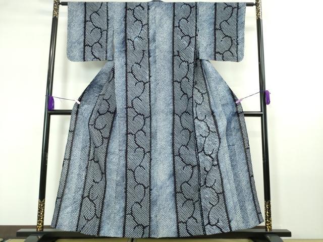 平和屋本店■極上 夏物 浴衣 有松鳴海絞り 唐草間道 綿 逸品 未使用 DZAA20018kh5