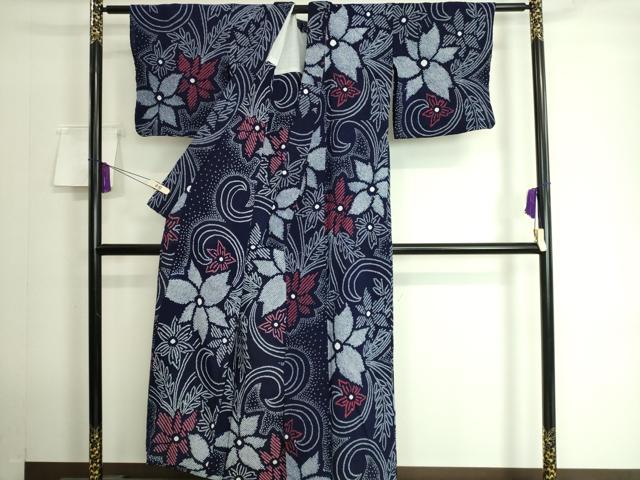 平和屋本店■極上 夏物 浴衣 有松鳴海絞り 花唐草 綿 逸品 DZAA20100kh5