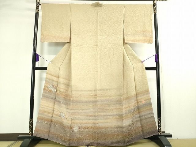 平和屋本店■極上 初代 久保田一竹 幻の辻が花 訪問着 暈し染め 金通し地 逸品 DZAA2012kh4 - 平和屋