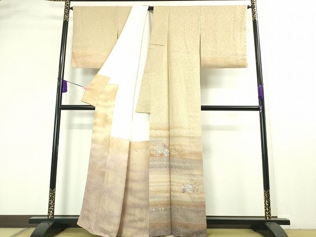 平和屋本店■極上 初代 久保田一竹 幻の辻が花 訪問着 暈し染め 金通し地 逸品 DZAA2012kh4 - 平和屋